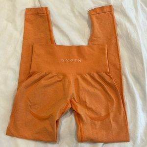 NVGTN Sunset Orange Contour Seamless Leggings XS